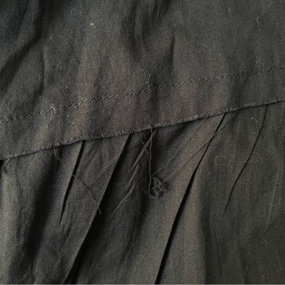 Gianni Bini Black Cotton Drawstring Tassel Pleated Wide Leg Pants 35175 - Picture 14 of 16